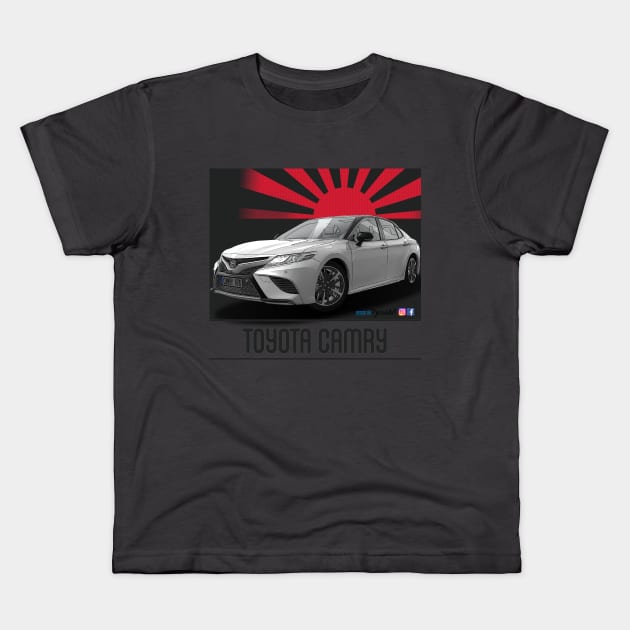 Toyota Camry White Kids T-Shirt by PjesusArt